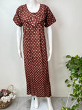 Brown Pure Cotton Nighty Elegant & Breathable