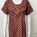 Brown Pure Cotton Nighty Elegant & Breathable
