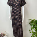 Black Pure Cotton Women's Nighty