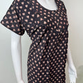 Black Pure Cotton Women's Nighty