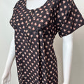 Black Pure Cotton Women's Nighty