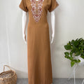 Caramel Premium Alpine Embroidered Nightgown