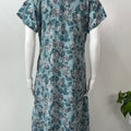 Blue Soft & Breathable Chiffon Nightgown for Women