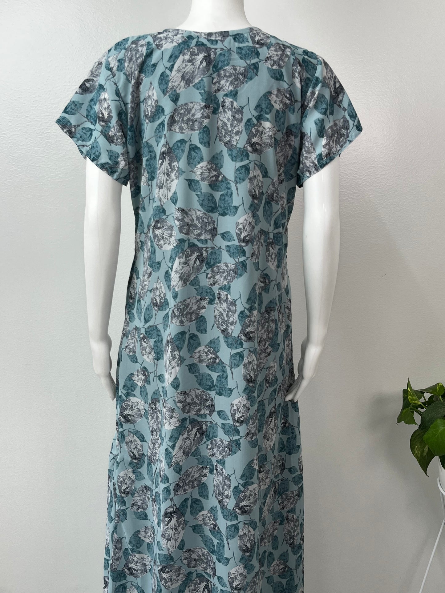 Blue Soft & Breathable Chiffon Nightgown for Women