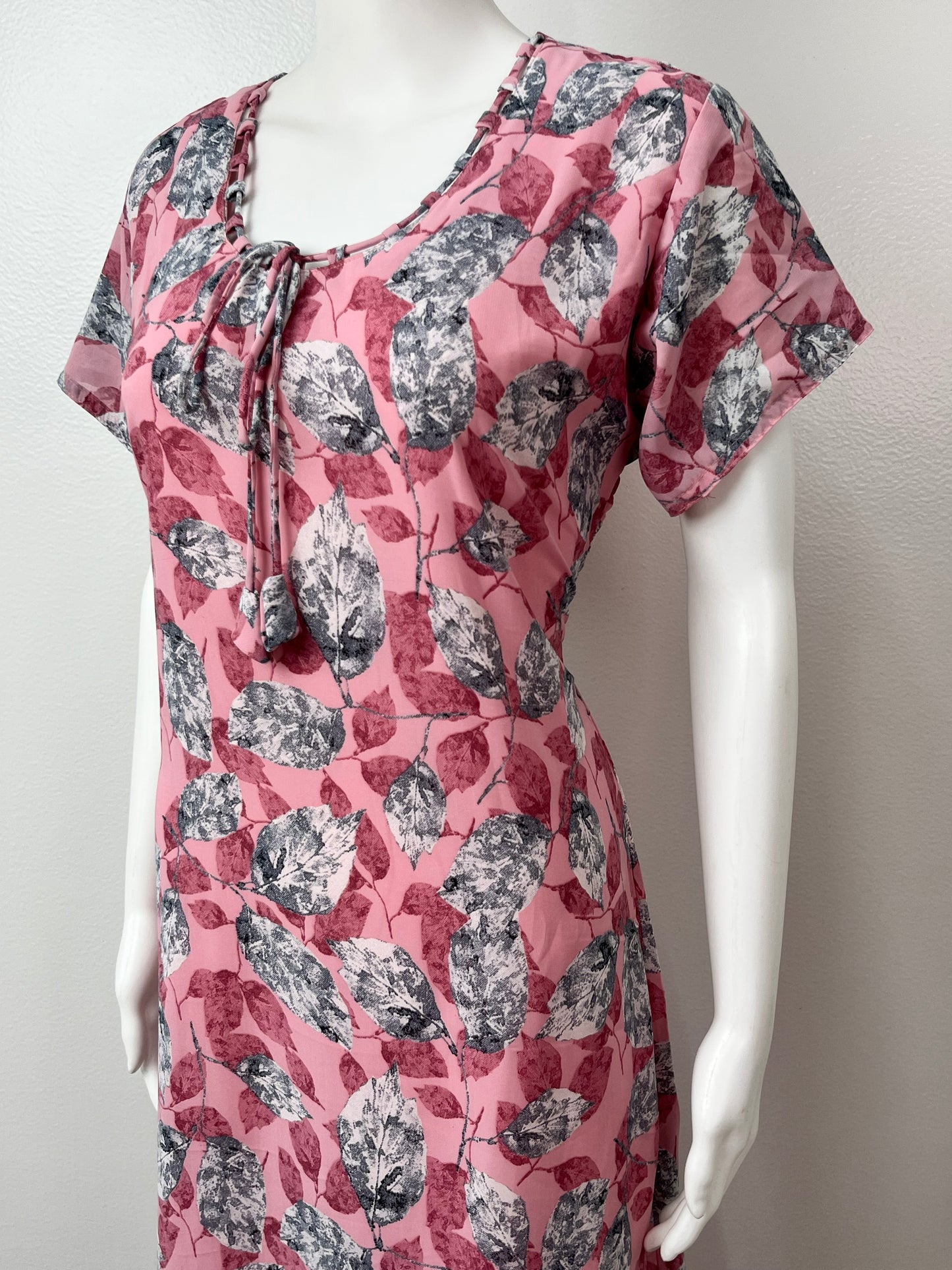 Dreamy Pink Chiffon Nighty for Women