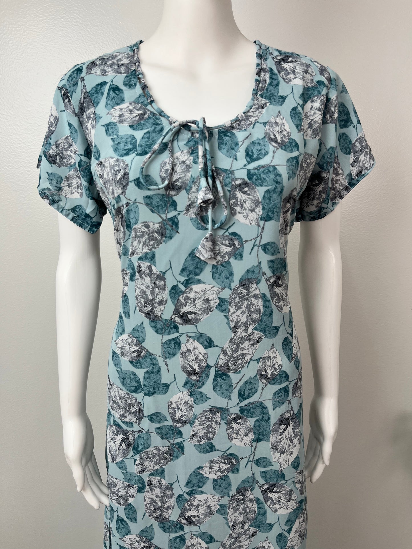 Blue Soft & Breathable Chiffon Nightgown for Women