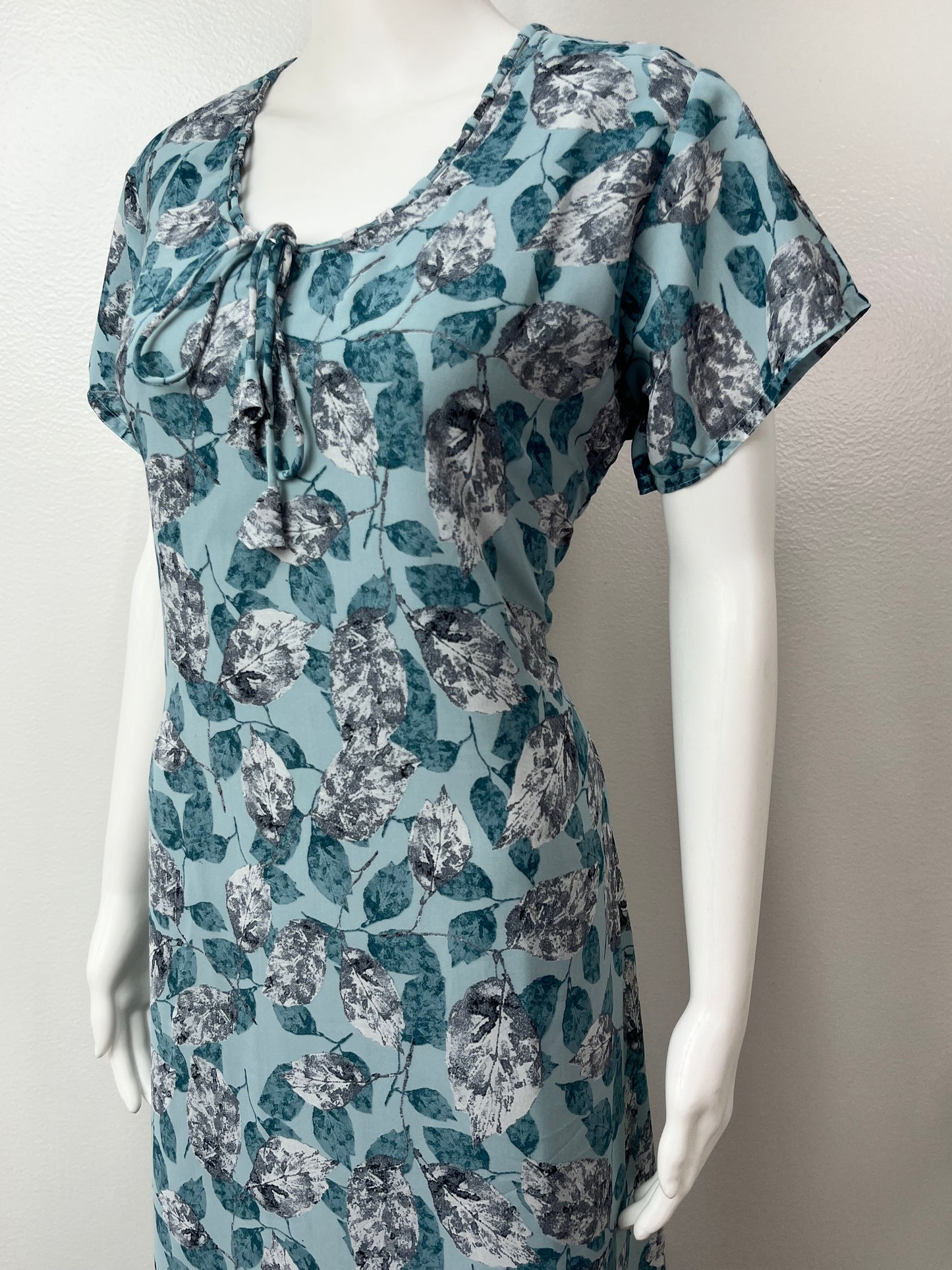 Blue Soft & Breathable Chiffon Nightgown for Women