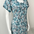 Blue Soft & Breathable Chiffon Nightgown for Women