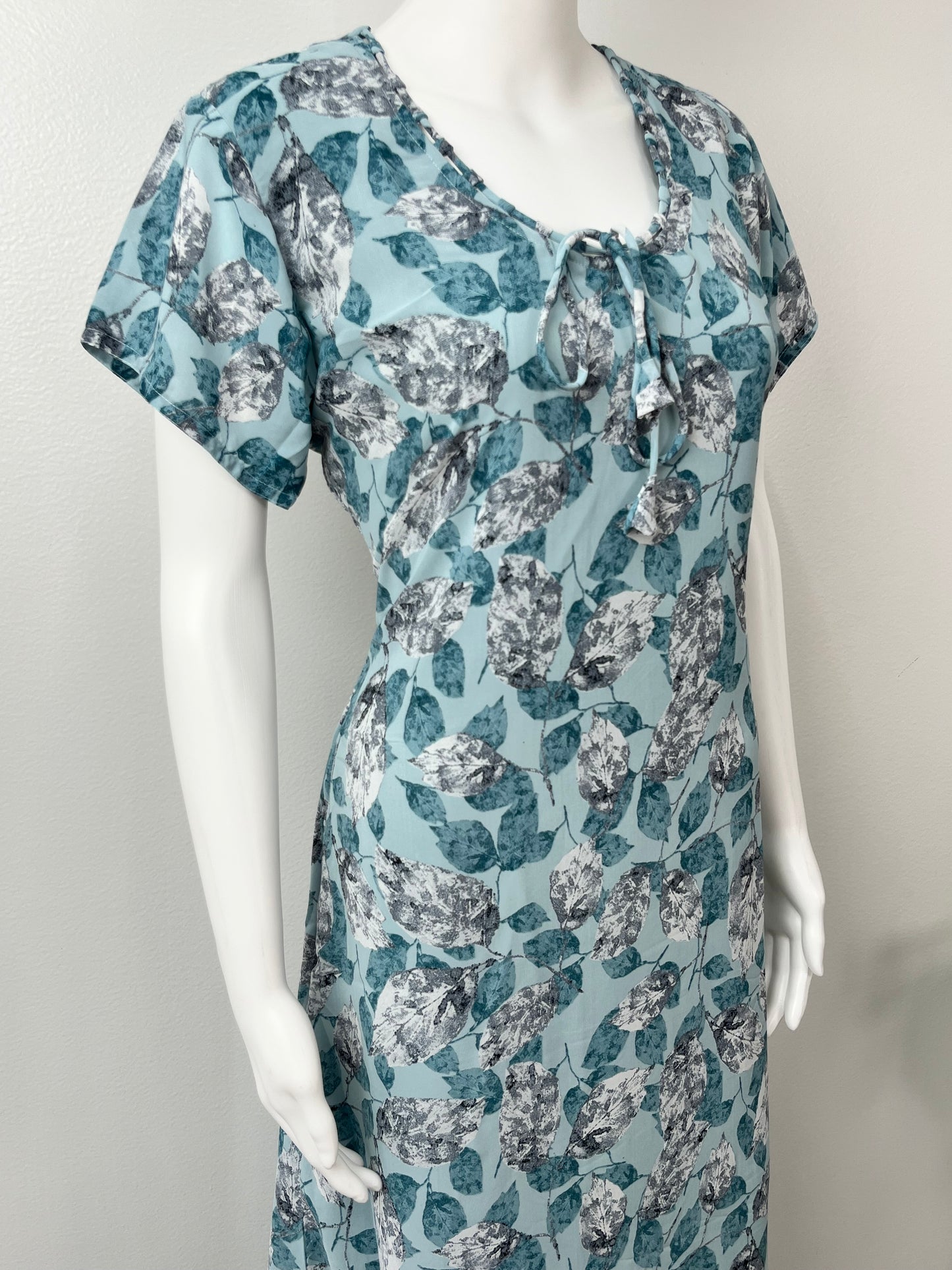 Blue Soft & Breathable Chiffon Nightgown for Women