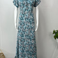 Blue Soft & Breathable Chiffon Nightgown for Women