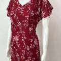 Maroon Premium Chiffon Fabric Nighty for Women