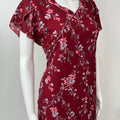 Maroon Premium Chiffon Fabric Nighty for Women