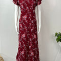 Maroon Premium Chiffon Fabric Nighty for Women
