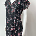 Black Chiffon Fabric Nightgown Soft & Breathable for Women