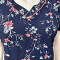 Navy Blue Chiffon Nightgown for Women