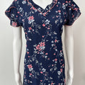 Navy Blue Chiffon Nightgown for Women