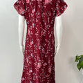 Maroon Premium Chiffon Fabric Nighty for Women