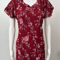 Maroon Premium Chiffon Fabric Nighty for Women
