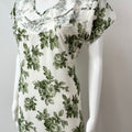 Serene Lace & Leaf Chiffon Nightgown for Women