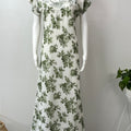 Serene Lace & Leaf Chiffon Nightgown for Women