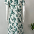 Green Flora Chiffon Soft & Breathable Nighty for Women