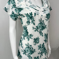 Green Flora Chiffon Soft & Breathable Nighty for Women
