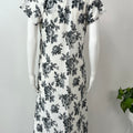 Black & White Premium Chiffon Fabric Nightgown