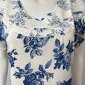 Navy Bloom Lace Luxury in Chiffon Nighty