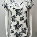 Black & White Premium Chiffon Fabric Nightgown