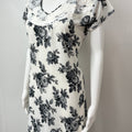 Black & White Premium Chiffon Fabric Nightgown