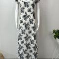 Black & White Premium Chiffon Fabric Nightgown