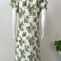 Serene Lace & Leaf Chiffon Nightgown for Women