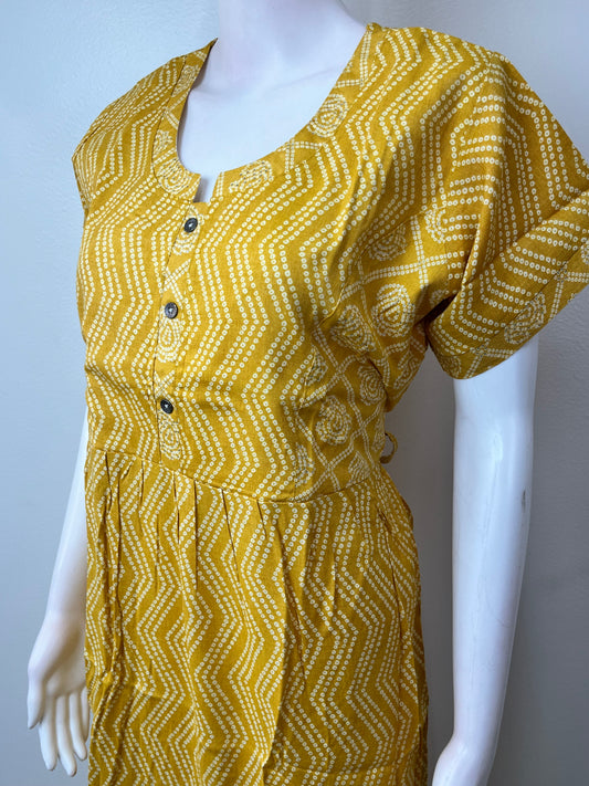 Yellow Rayon Fabric Soft & Elegant Nighty