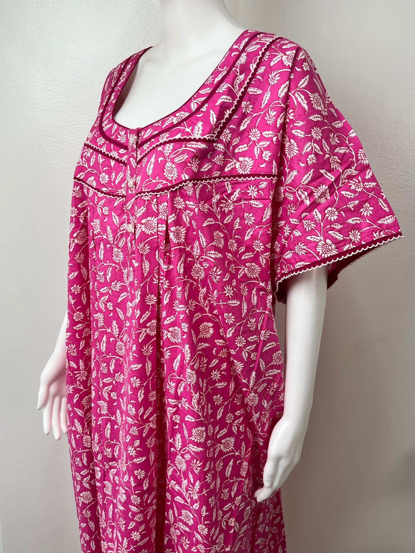 Pink 100% Cotton Nighty Soft & Comfortable