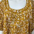 Mustard 100% Cotton Nightgown for Women