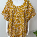 Mustard 100% Cotton Nightgown for Women