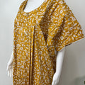 Mustard 100% Cotton Nightgown for Women