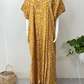 Mustard 100% Cotton Nightgown for Women
