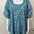 Blue Pure Cotton Women's Nightgown