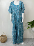 Blue Pure Cotton Women's Nightgown