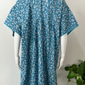 Blue Pure Cotton Women's Nightgown