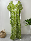 Sage Green Pure Cotton Nightgown Elegant & Breathable