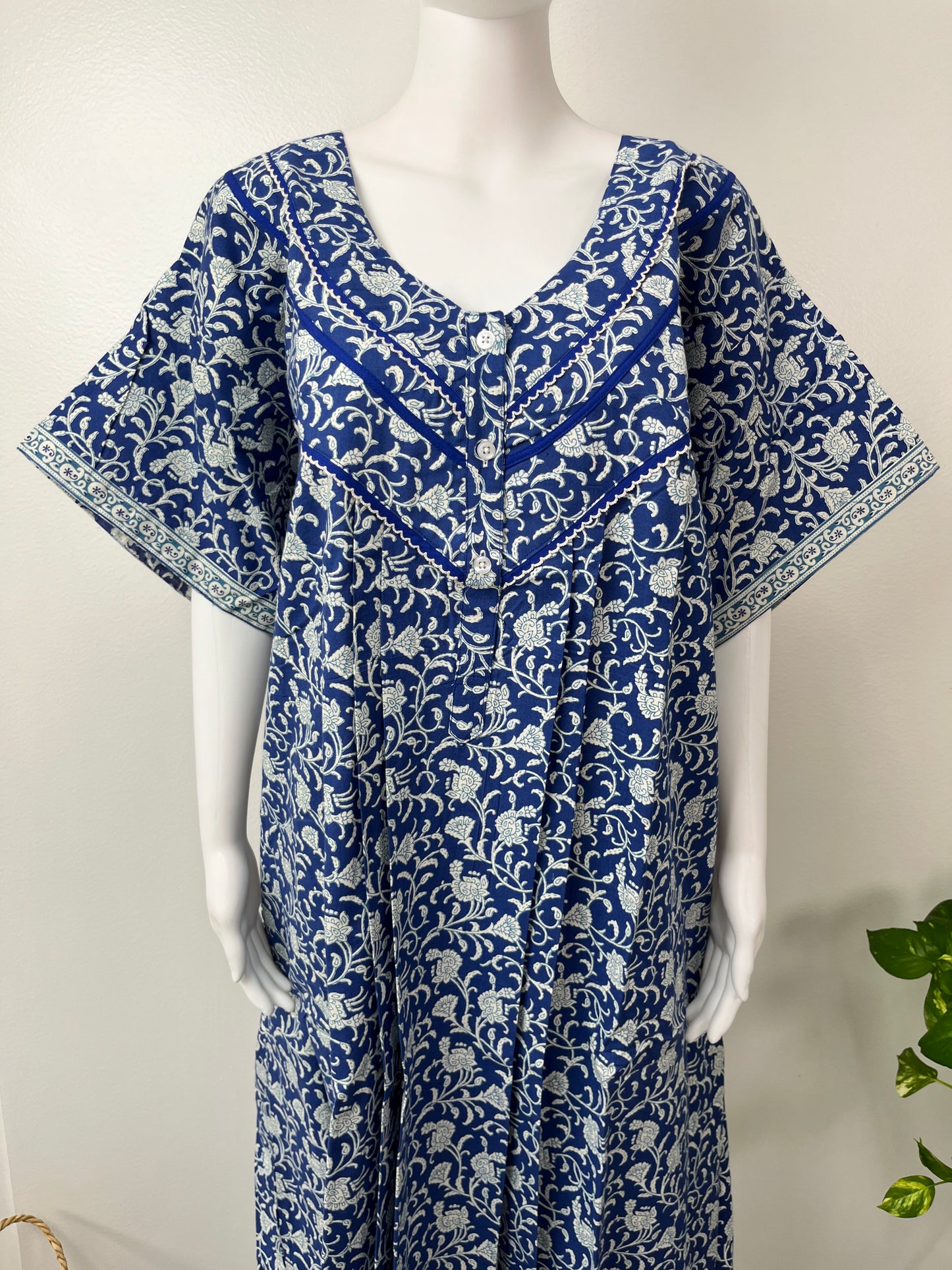 Royal Blue 100% Cotton Nighty