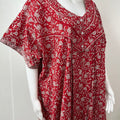 Red Floral Printed 100% Cotton Nightgown