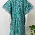 Sea Green Pleated Style 100% Cotton Nightgown