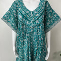 Sea Green Pleated Style 100% Cotton Nightgown