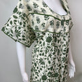 Green Pleated 100 % Cotton Nighty
