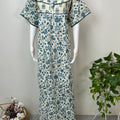 Blue Pure Cotton Nighty Elegant & Breathable