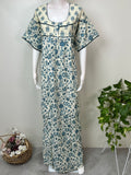 Blue Pure Cotton Nighty Elegant & Breathable