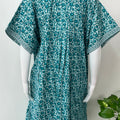 Teal Blue Pure Cotton Women's Nightgown